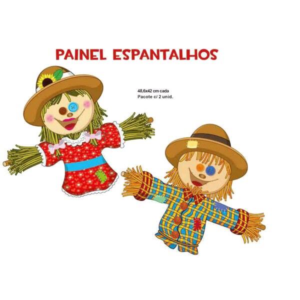 Enfeite Kit Painel Decorativo Espantalhos - C/02 Unds